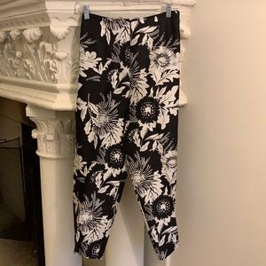 A $$$$ STEAL! ALL SILK BLACK & IVORY PANTS WITH HIGH-END LOOK & FEEL...NEW MINT!